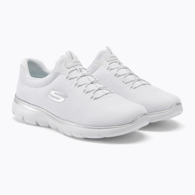 Moteriški treniruočių bateliai SKECHERS Summits white/silver 4