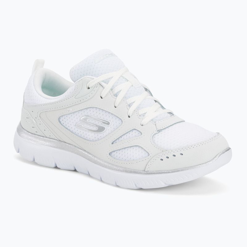 Moteriški treniruočių bateliai SKECHERS Summits Suited white/silver