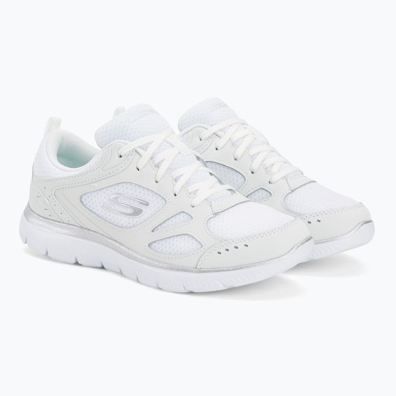 Moteriški treniruočių bateliai SKECHERS Summits Suited white/silver 4