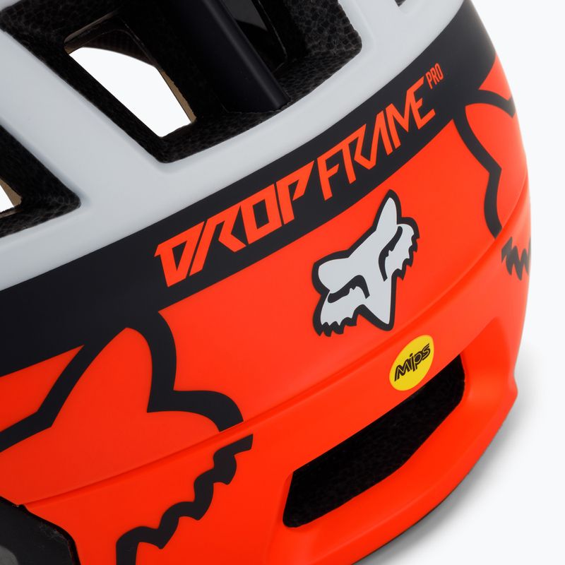 Fox Racing Dropframe Pro Dvide dviratininko šalmas oranžinės ir juodos spalvos 29396_824 7