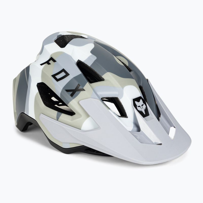 Fox Racing Speedframe Camo pilkas dviratininko šalmas 30654_033