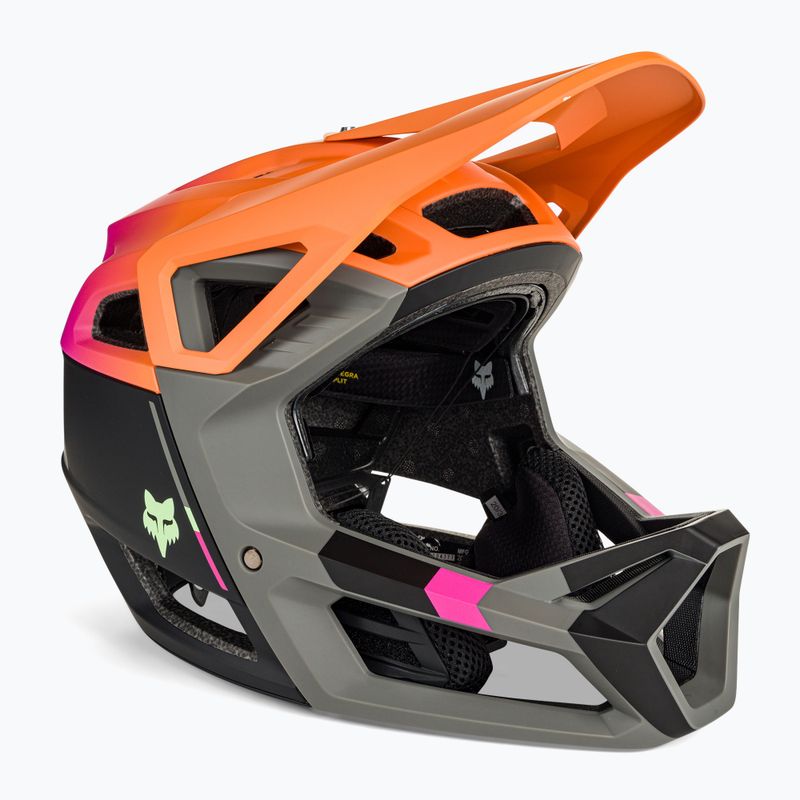 Fox Racing Proframe RS dviratininko šalmas CLYZO juodai oranžinis 30920_009
