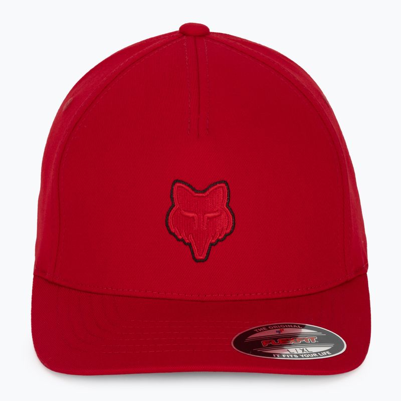 Kepurė su snapeliu Fox Racing Fox Head Flexfit flame red 2