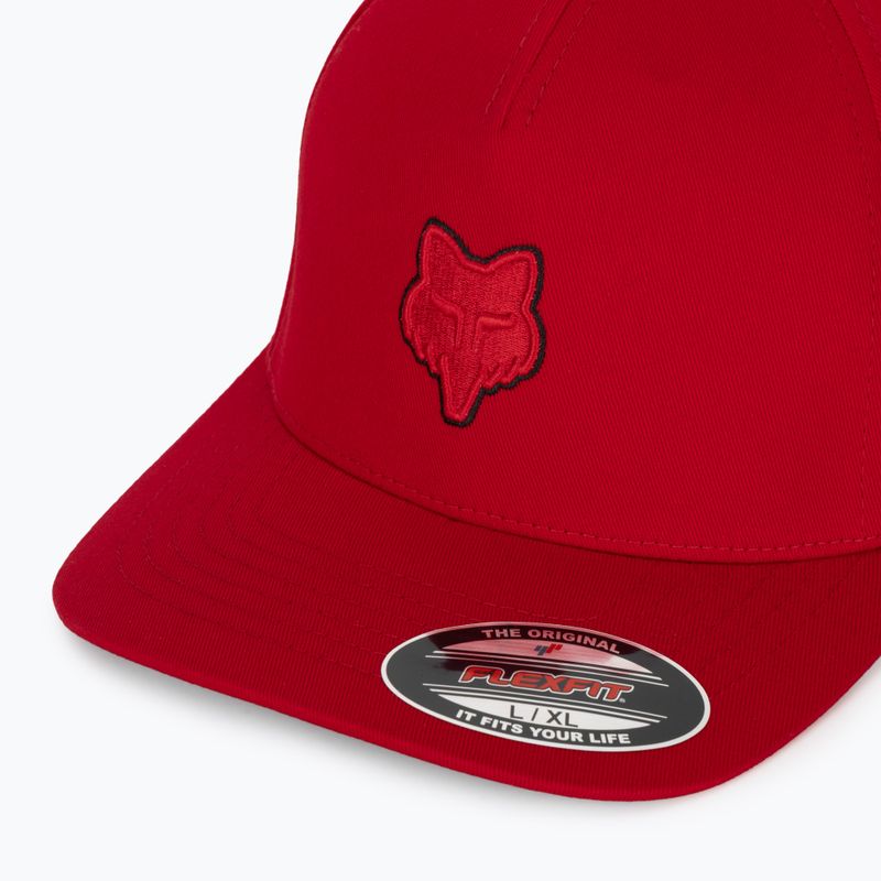 Kepurė su snapeliu Fox Racing Fox Head Flexfit flame red 3