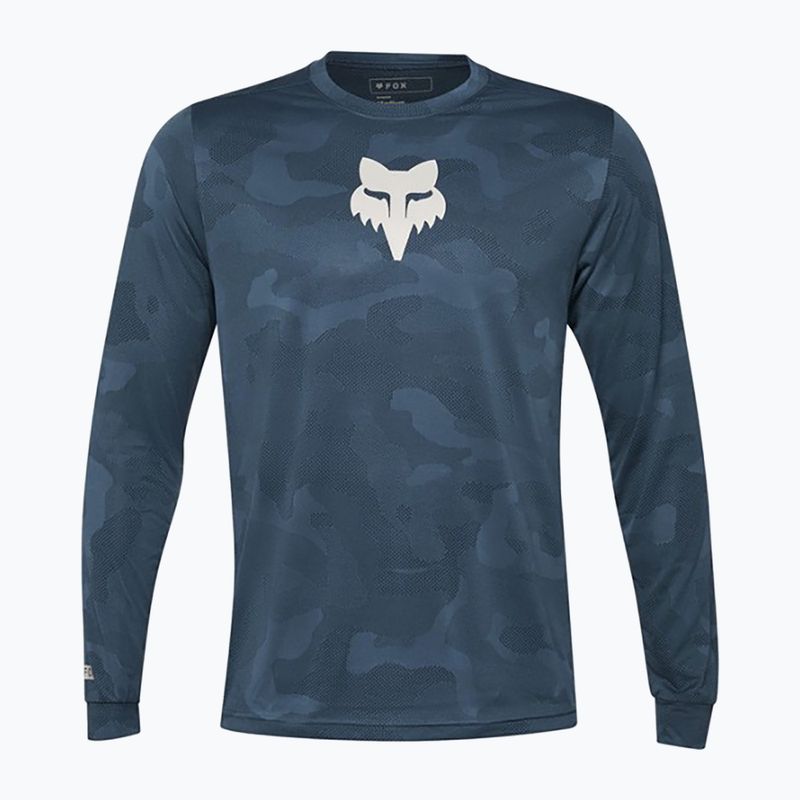 Vyriškas dviratininko trikotažas ilgomis rankovėmis Fox Racing Ranger Tru Dri dark vintage blue