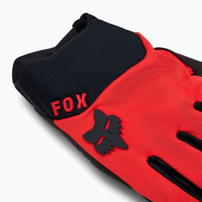 Vyriškos dviračių pirštinės Fox Racing Defend Wind Offroad fluorescent red 4