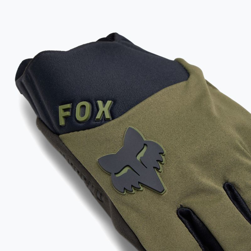 Vyriškos dviračių pirštinės Fox Racing Defend Wind Offroad olive green 4