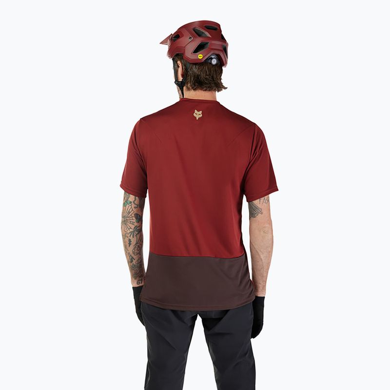 Vyriški dviračių marškinėliai Fox Racing Ranger Wordmark rust brown 2