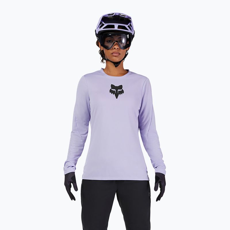 Moteriški dviračių marškinėliai ilgomis rankovėmis Fox Racing Ranger Fox Head W lilac