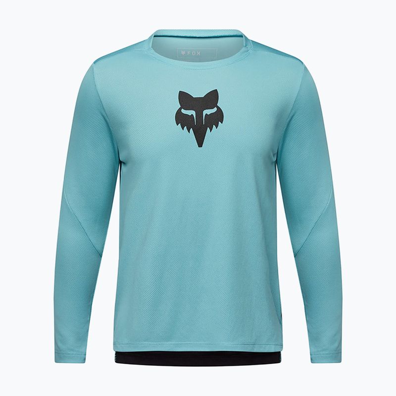 Vaikiški dviračių marškinėliai ilgomis rankovėmis Fox Racing Ranger Fox Head Jr vintage wash blue