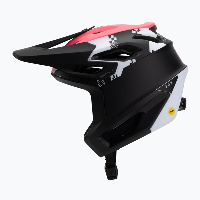 Dviračio šalmas Fox Racing Dropframe Pro Digi Image black/white 3