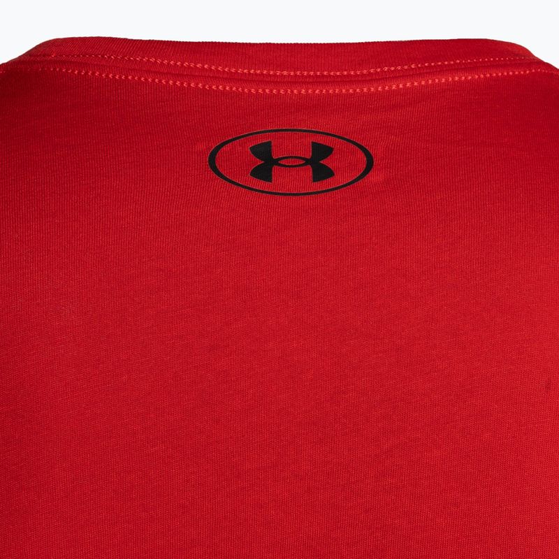 Under Armour Sportstyle kairės pusės krūtinės SS vyriški treniruočių marškinėliai raudona/juoda 7