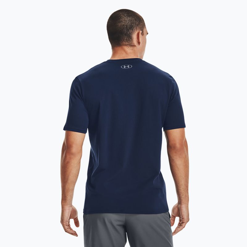 Vyriški Under Armour sportiniai treniruočių marškinėliai Boxed Sportstyle, tamsiai mėlyni 1329581 3