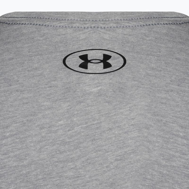 Vyriški Under Armour Sportstyle Sportstyle kairės pusės krūtinės SS plieno šviesūs heather/juodi treniruočių marškinėliai 7