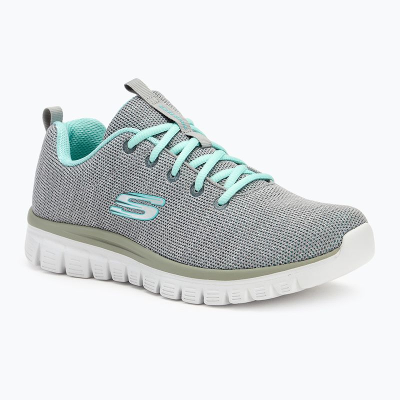 SKECHERS Graceful Twisted Fortune moteriški treniruočių bateliai pilka/mint