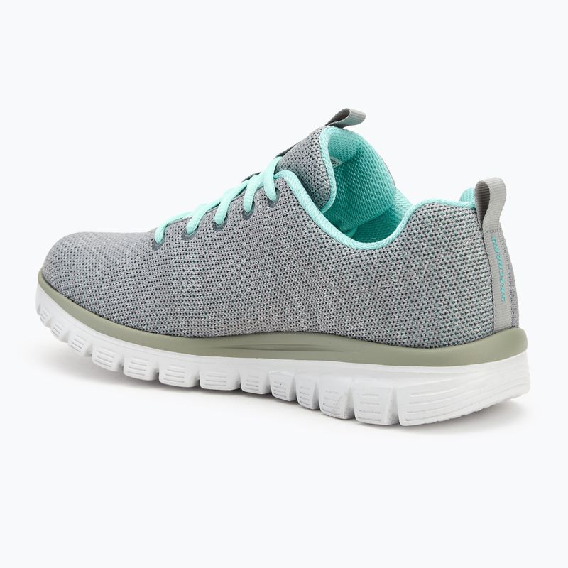 SKECHERS Graceful Twisted Fortune moteriški treniruočių bateliai pilka/mint 3