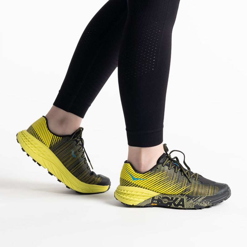 Moteriški bėgimo bateliai HOKA Evo Speedgoat black/yellow 1111430-CIB 3