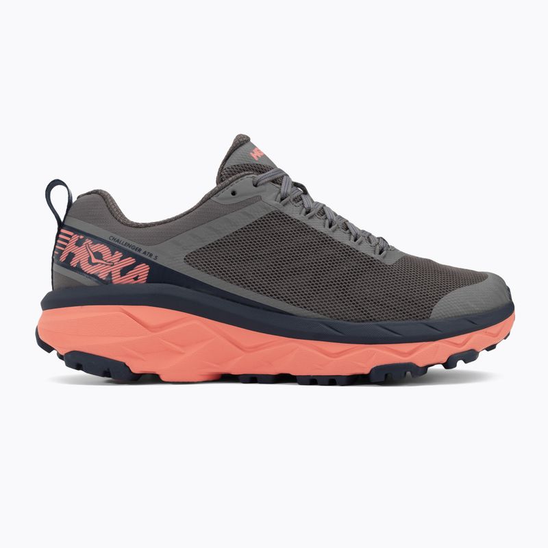 Moteriški bėgimo bateliai HOKA Challenger ATR 5 charcoal gray/fusion coral 2
