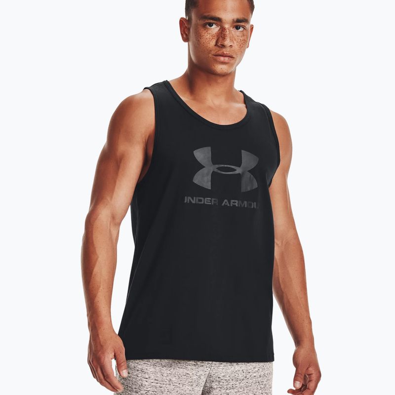 Vyriškas Under Armour Sportstyle Logo Training Tank juodos spalvos 1329589 3