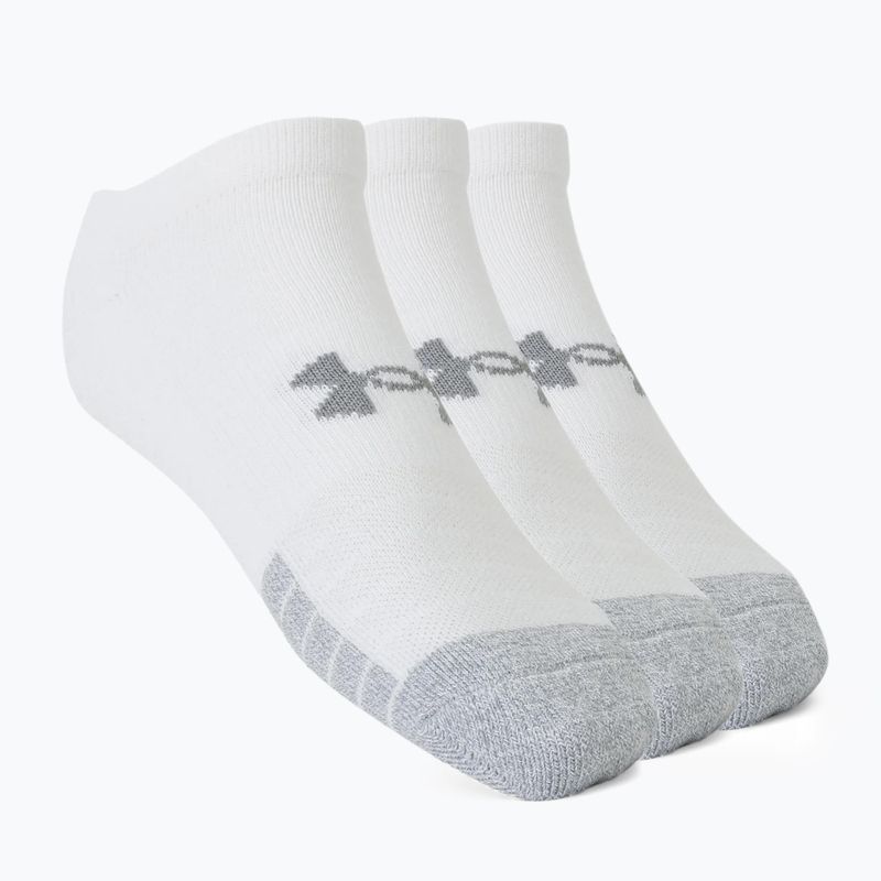 Under Armour Heatgear No Show sportinės kojinės 3 poros baltos 1346755