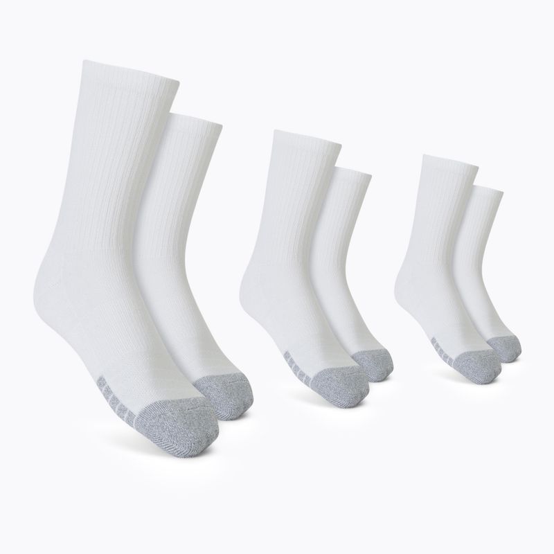 Under Armour Heatgear Crew sportinės kojinės 3 poros baltos 1346751