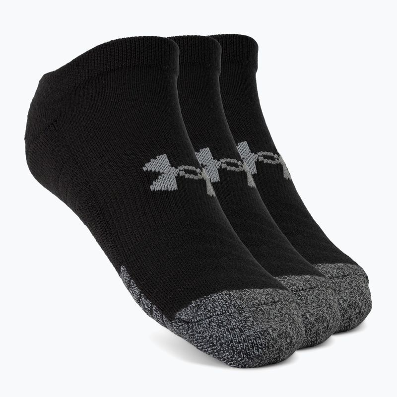 Under Armour Heatgear No Show sportinės kojinės 3 poros juodos 1346755