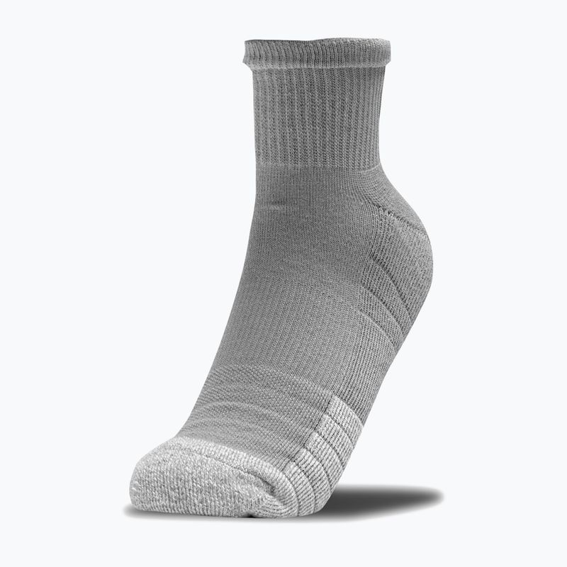 Under Armour Heatgear Quarter sportinės kojinės 3 poros pilka/juoda/balta 1353262 3
