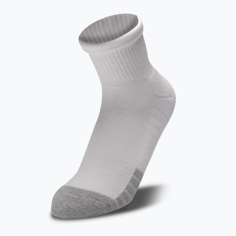 Under Armour Heatgear Quarter sportinės kojinės 3 poros baltos ir pilkos 1353262