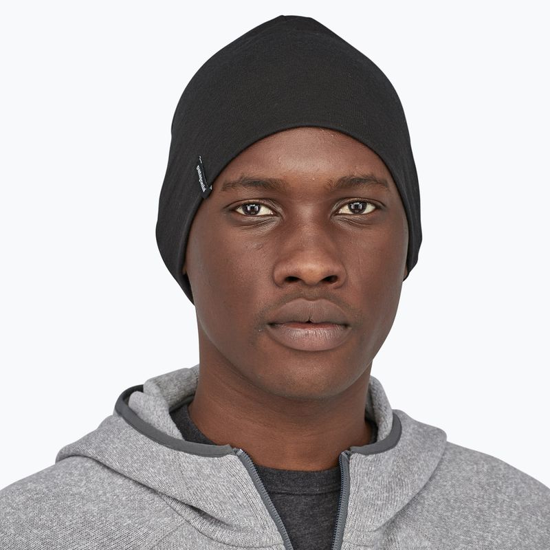 Žieminė kepurė Patagonia Overlook Merino Wool Liner Beanie black 2