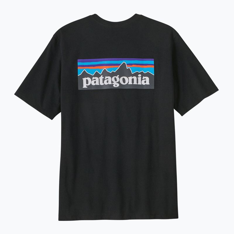 Vyriški žygio marškinėliai Patagonia P-6 Logo Responsibili-Tee black 3