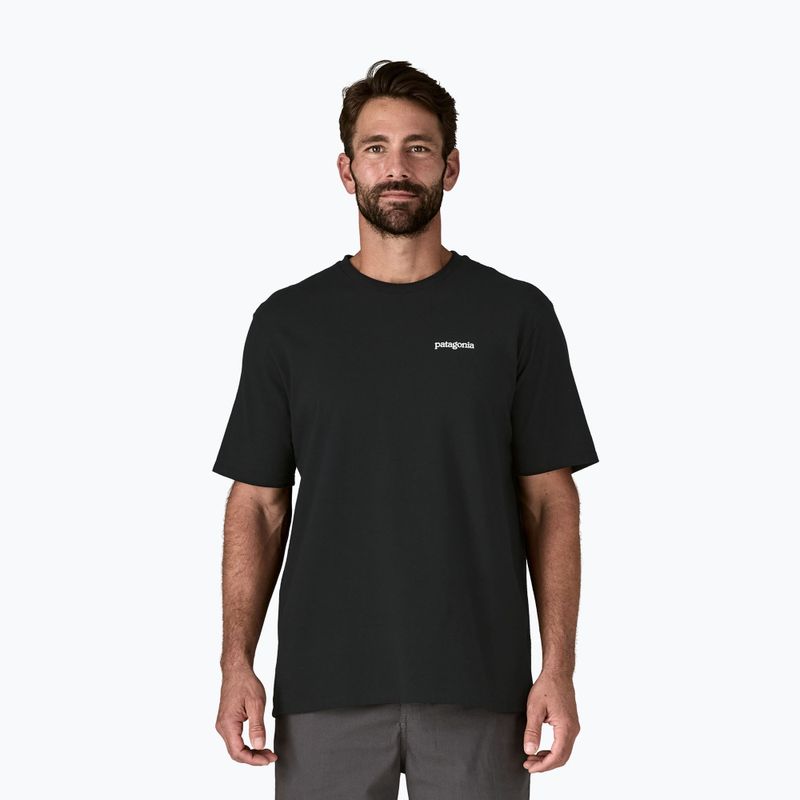 Vyriški žygio marškinėliai Patagonia P-6 Logo Responsibili-Tee black