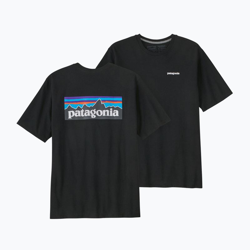 Vyriški žygio marškinėliai Patagonia P-6 Logo Responsibili-Tee black 7