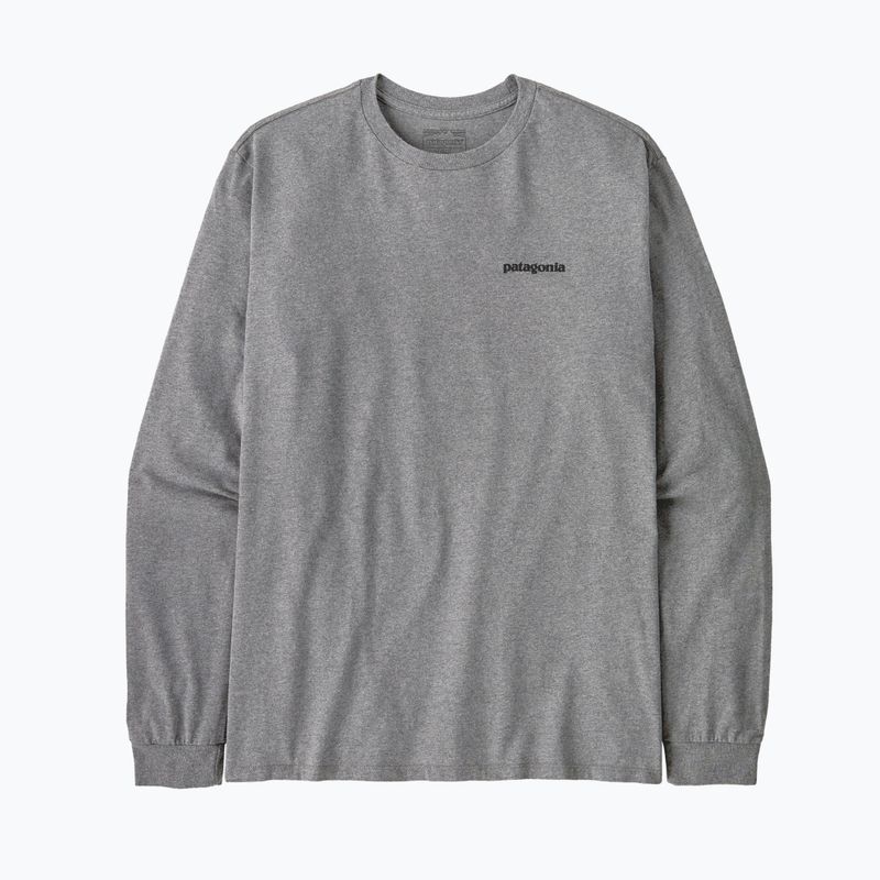Vyriški marškinėliai ilgomis rankovėmis Patagonia P-6 Logo Responsibili gravel heather 3