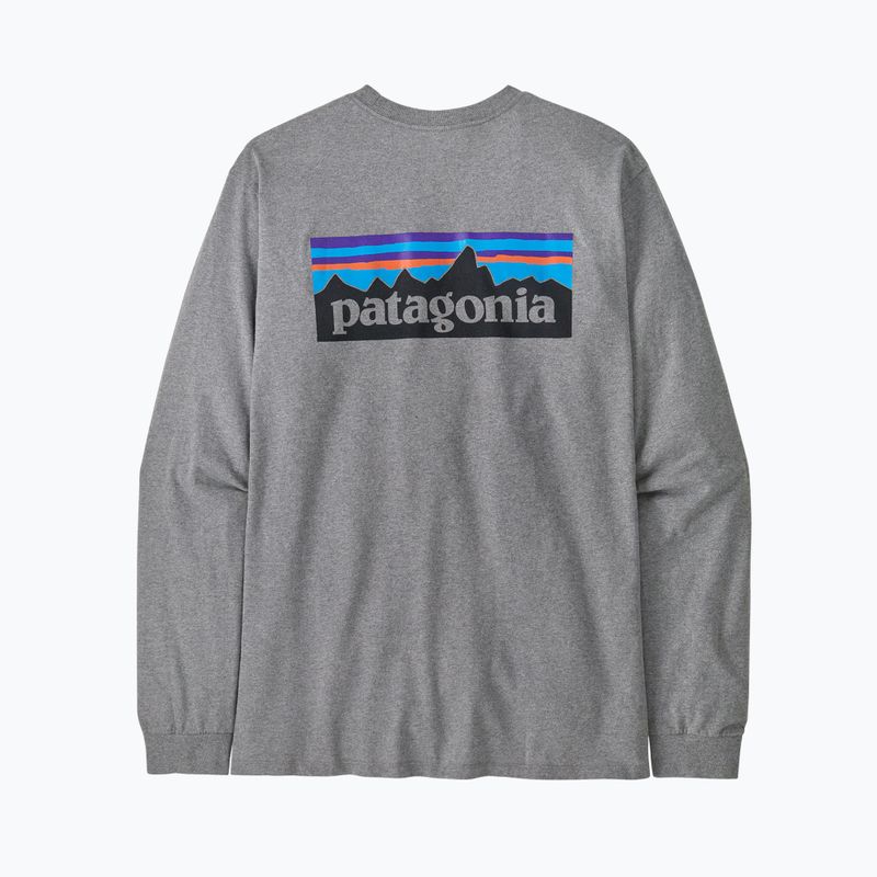 Vyriški marškinėliai ilgomis rankovėmis Patagonia P-6 Logo Responsibili gravel heather 4