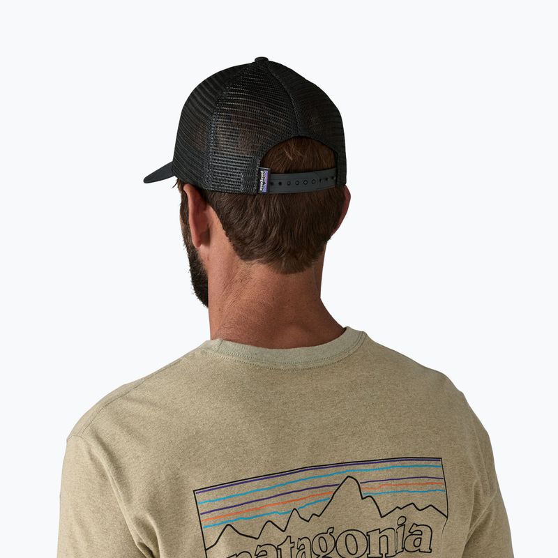 Patagonia P-6 Logo LoPro Trucker kepurė juoda 6