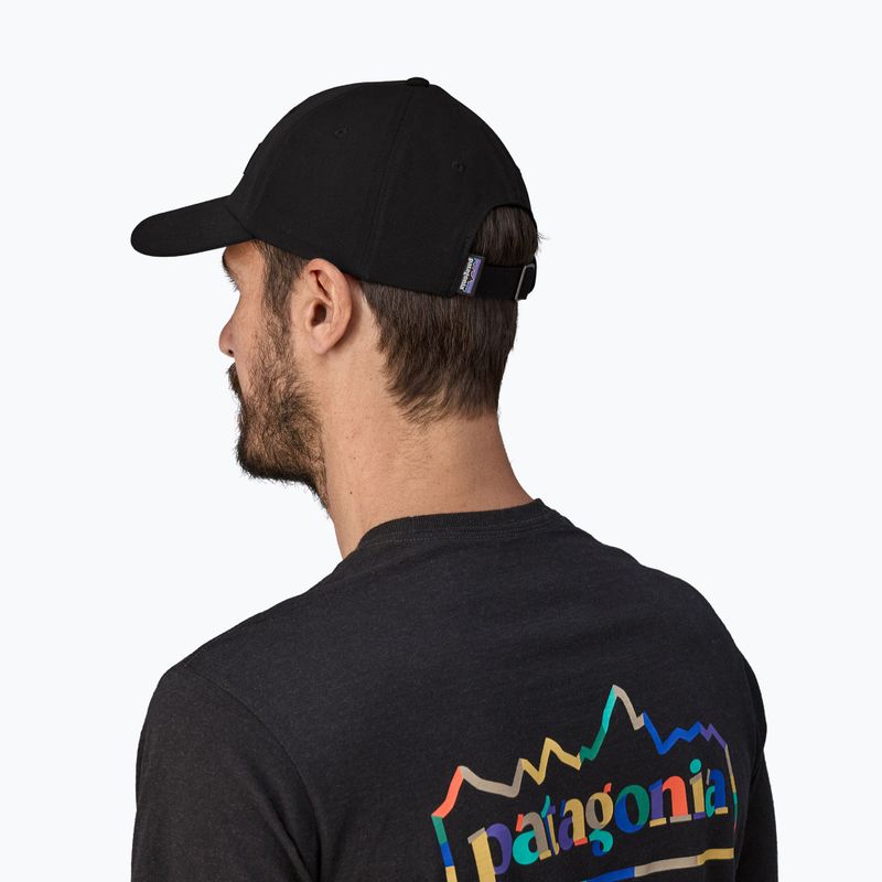 Kepurė su snapeliu Patagonia P-6 Label Trad juoda 4