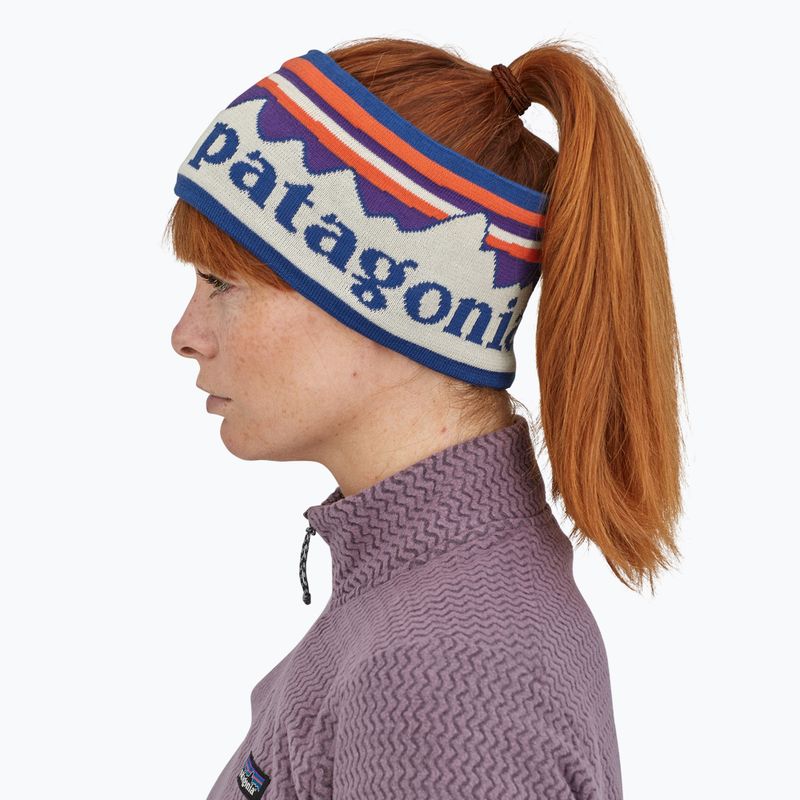 Moteriška galvos juosta Patagonia Powder Town fitz roy sunrise knit/birch white 3