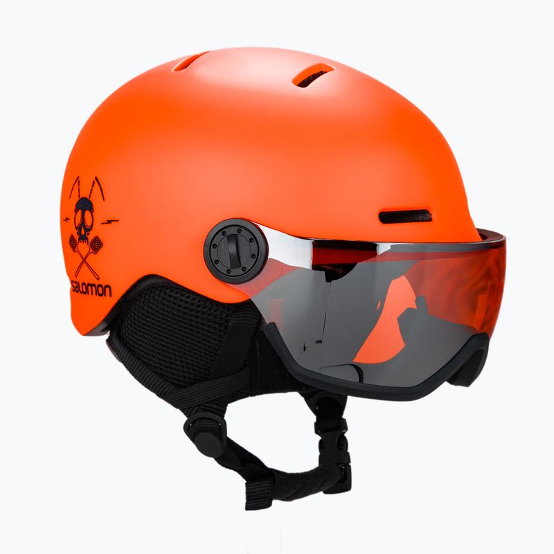 Vaikiškas slidinėjimo šalmas Salomon Grom Visor oranžinis L40836900
