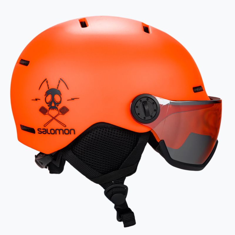Vaikiškas slidinėjimo šalmas Salomon Grom Visor oranžinis L40836900 4