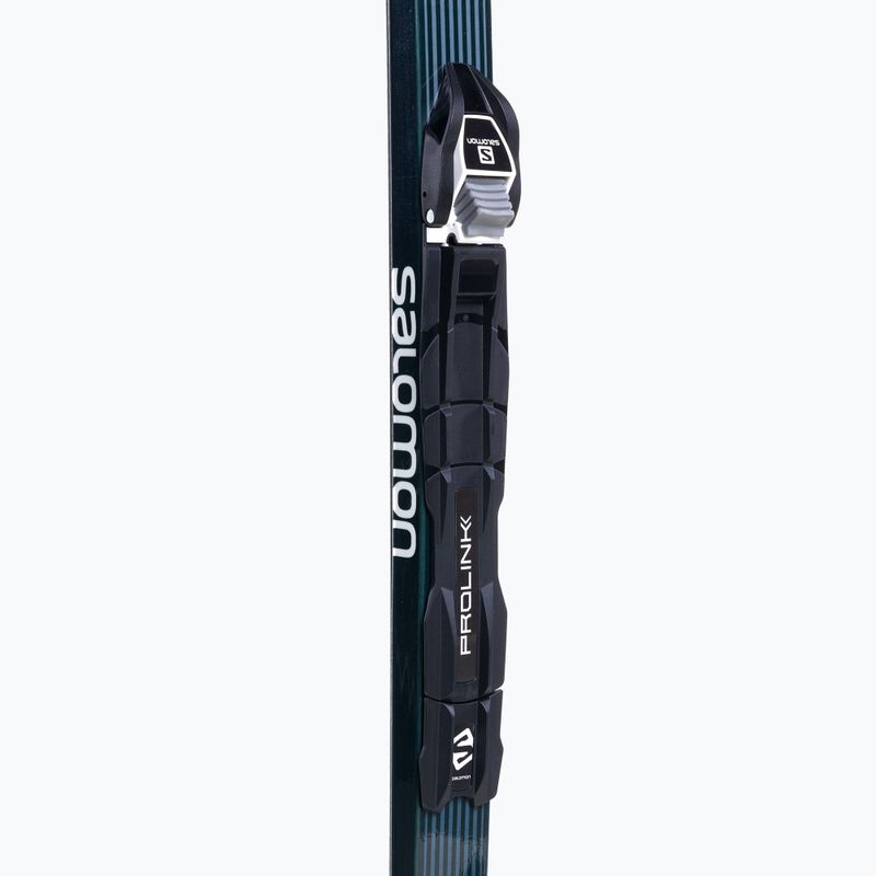 Vaikų bėgimo slidės Salomon Aero Grip Jr. + Prolink Access juodai mėlyna L412480PM 8