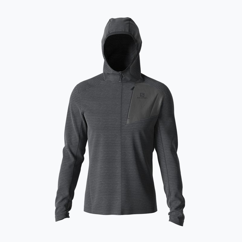 Vyriški Salomon Outline FZ Hoodie vilnoniai džemperiai su gobtuvu juodi LC1368300 2