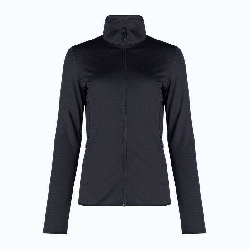 Moteriški Salomon Outrack Full Zip Mid vilnoniai marškinėliai su užtrauktuku, juodi LC1358200