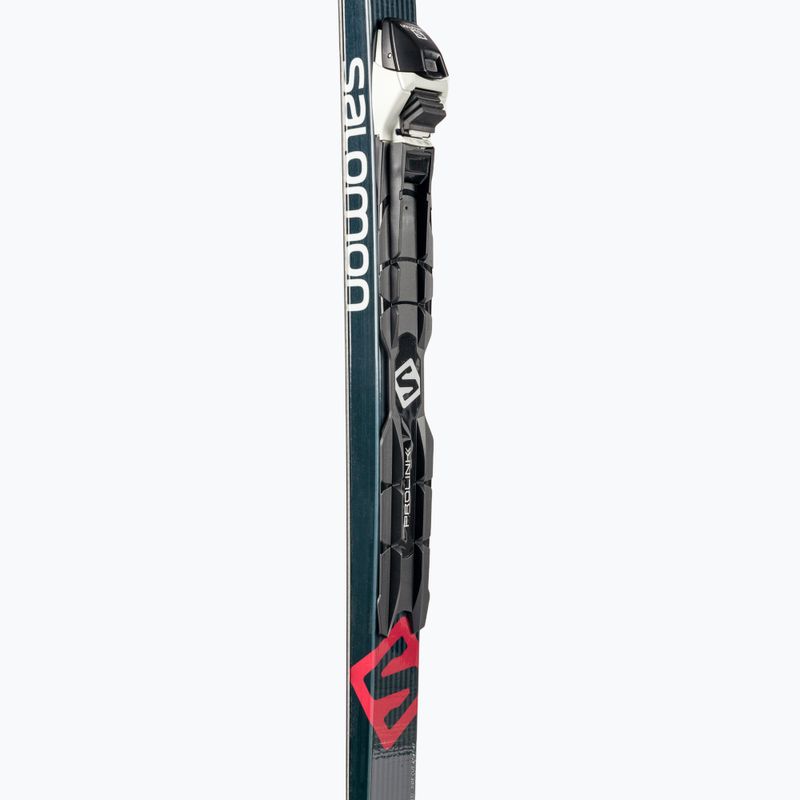 Salomon Snowscape 8 Skin + Prolink Auto slidinėjimo kroso slidės juoda/raudona L413753PM 7