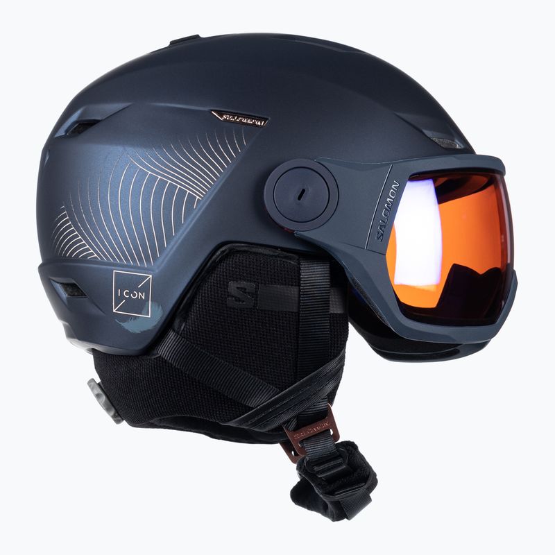 Moteriškas slidinėjimo šalmas Salomon Icon LT Visor Photo Sigma S1-S3 navy blue L41529800 4