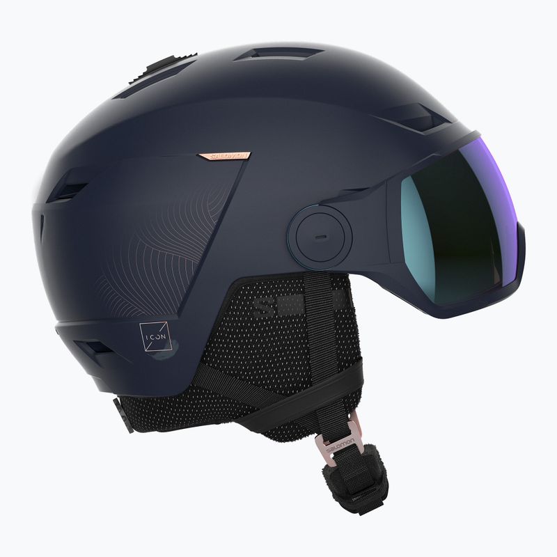 Moteriškas slidinėjimo šalmas Salomon Icon LT Visor Photo Sigma S1-S3 navy blue L41529800 10