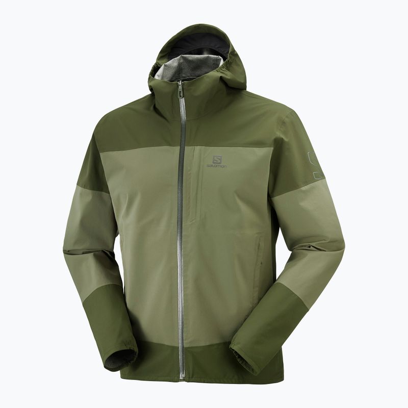 Salomon Outrack 2.5L žalia vyriška striukė nuo lietaus LC1703400