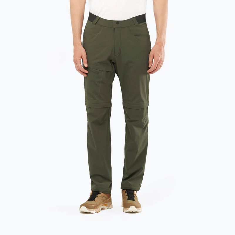 Vyriškos trekingo kelnės Salomon Wayfarer Zip Off green LC1741100