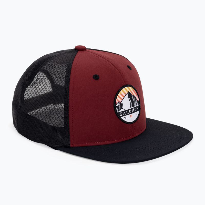 Salomon Trucker Plokščia beisbolo kepurė kaštoninės spalvos LC1680700