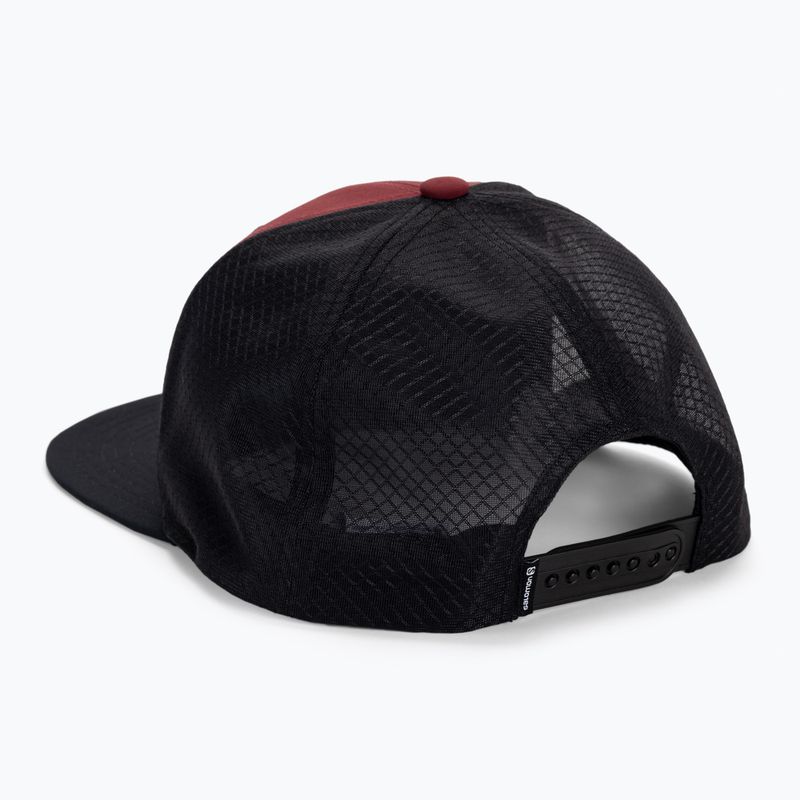 Salomon Trucker Plokščia beisbolo kepurė kaštoninės spalvos LC1680700 3