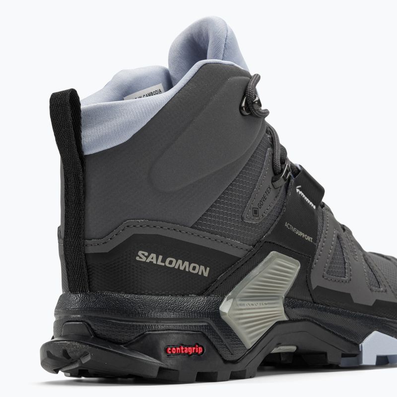 Moteriški trekingo batai Salomon X Ultra 4 Mid GTX magnet/black/zen 9